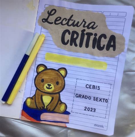 Portada De Lectura Crítica 📚 Caratulas Faciles De Hacer Portadas De Cuadernos Hacer Portadas