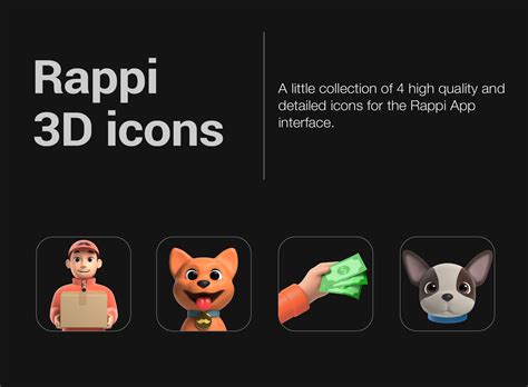 Rappi - App 3D icons on Behance