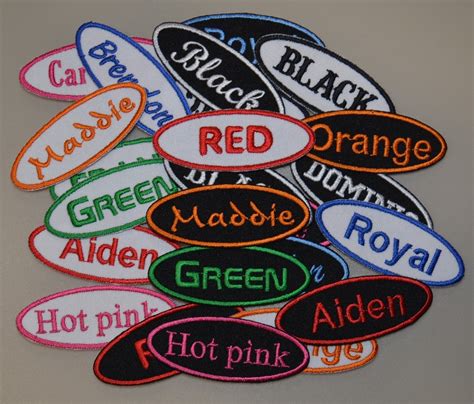 Embroidered Custom Patches for Jackets Oval Name Patch - Etsy