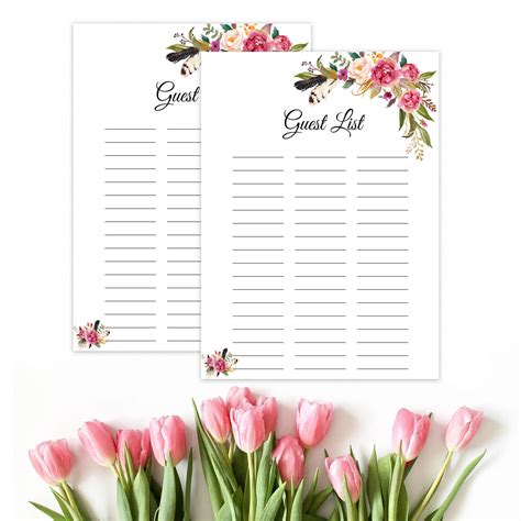 Free Printable Bridal Shower Guest Sign In Sheet Here Is Preview Of