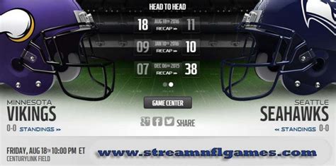 Seahawks vs Vikings Live Stream NFL Game Online Preview