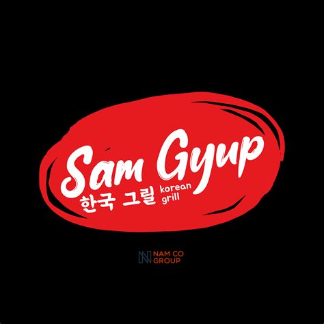 sam gyup korean grill restaurant logo behance