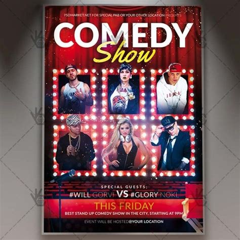 Stand Up Comedy Flyer Templates Free