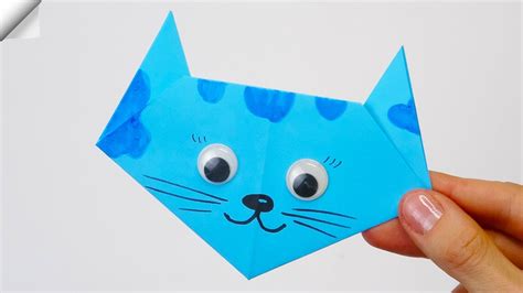 Easy Origami Cat Face Paper Cat Youtube