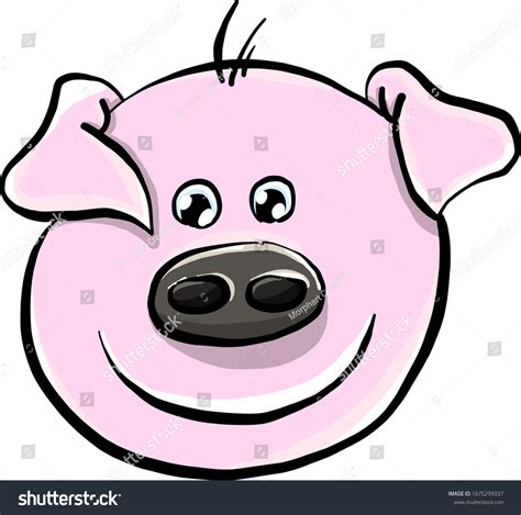 Pigs Head Illustration Vector On White Stock Vector Royalty Free