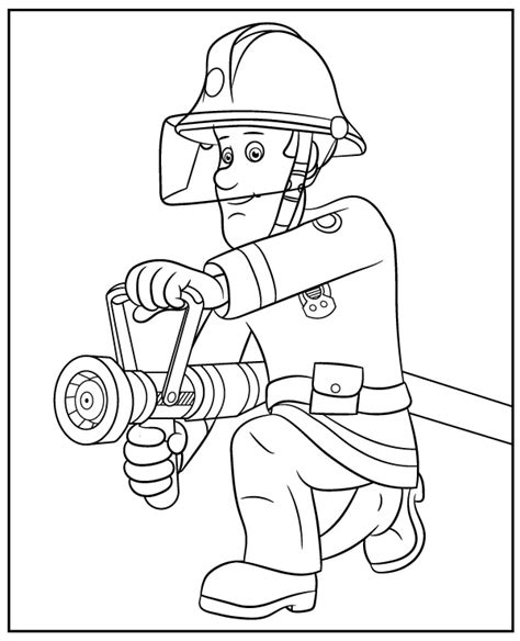 Fireman Sam coloring pages for children