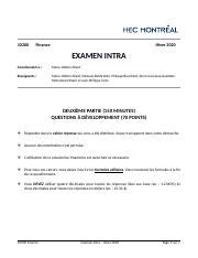 Intra Pratique Docx 10200 Finance Hiver 2020 EXAMEN INTRA