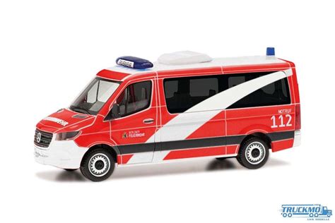 Herpa Berliner Feuerwehr Mercedes Benz Sprinter Bus Flat Roof