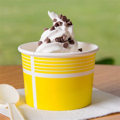 Choice 12 Oz Yellow Paper Frozen Yogurt Cup 1000case