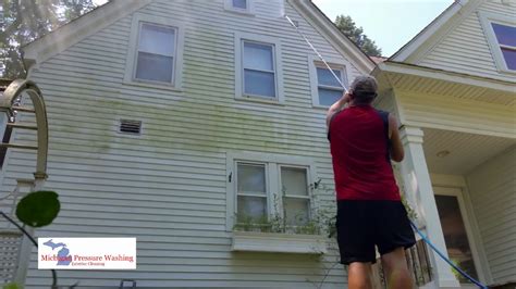 Soft Washing Vinyl Siding Time Lapse Michigan Pressure Washing YouTube