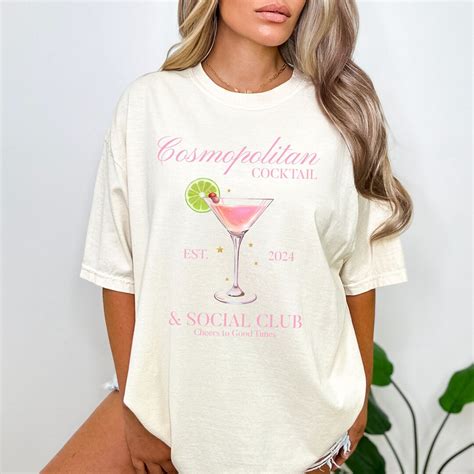 Cosmo Shirt Cosmopolitan Tshirt Cosmo Cocktail Cocktail Club Girls Weekend Shirt