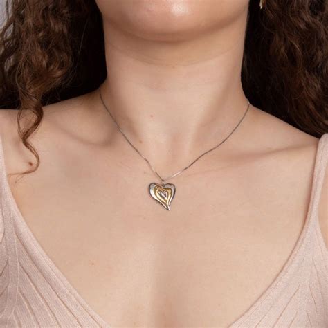 Fiorelli Multi Layered Heart Necklace Plants The Jewellers