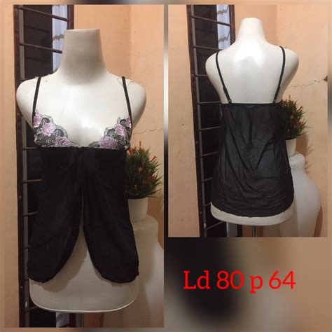 Lingerie Hitam Bunga With Cd Baru Fesyen Wanita Pakaian Wanita Atasan Di Carousell