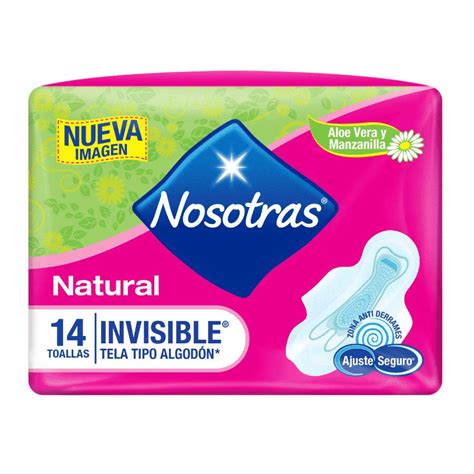 Toalla Sanitaria Nosotras Natural Invisible Tela X Unds