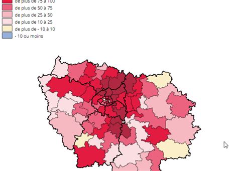 CARTE Hausse des décès à cause du Covid 19 l Île de France région