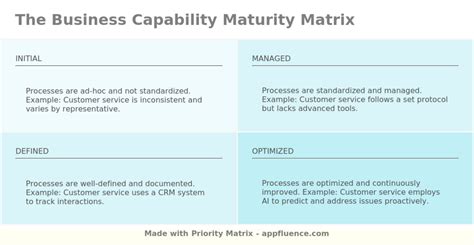 Business Capability Maturity Matrix [free Download]