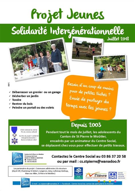 Projet Jeunes Solidarit Interg N Rationnelle Centre Social Du