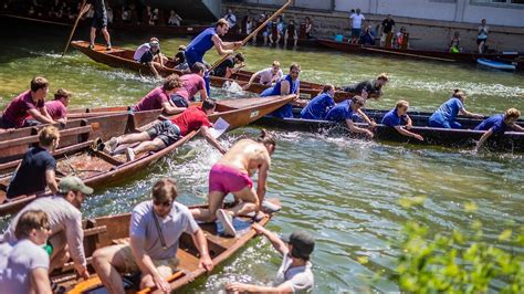 Baden W Rttemberg Stocherk Hne Liefern Sich Rennen Auf Dem Neckar In