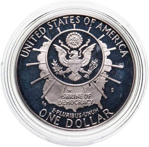 Монета США 1 доллар (dollar) 1991 "50 лет Национальному мемориалу ...