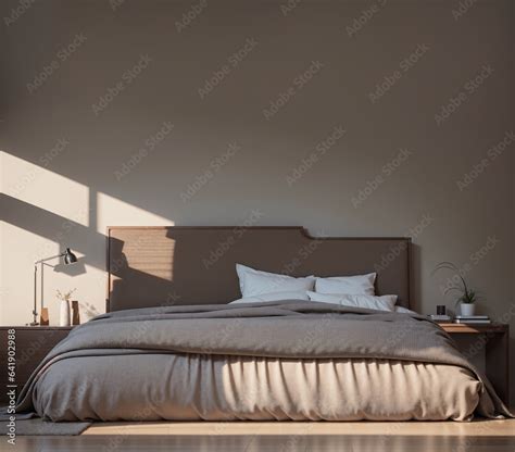 modern, minimalist bedroom interior with neutral color palette and ...