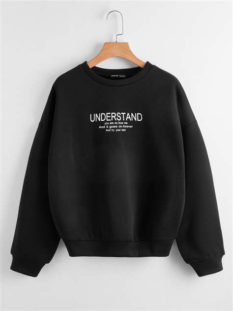 Letter Graphic Drop Shoulder Sweatshirt Artofit