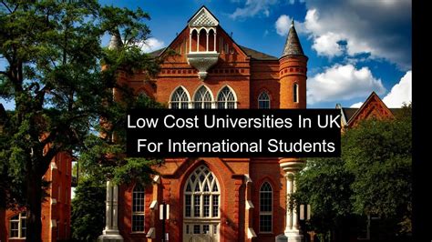 Low Cost Universities In Uk For International Students Youtube