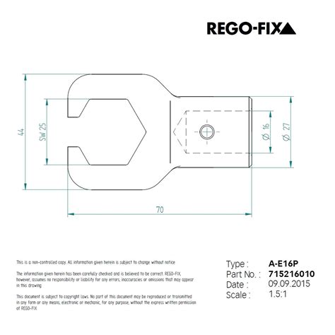 Wrenchhead for ER 16 HEX-Nut, A-E 16 P | DamenCNC B.V.