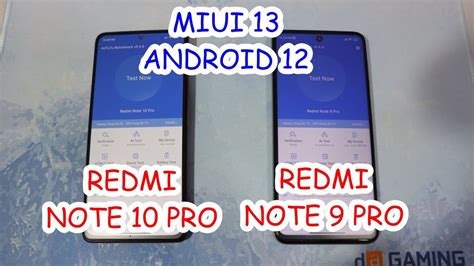 Test Antutu Benchmark MIUI 13 Android 12 Redmi Note 9 Pro Versus Redmi