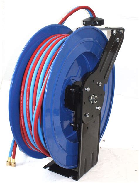 Automatic Retractable Reel W 100ft Twin Welding Hose Oxy Acetylene