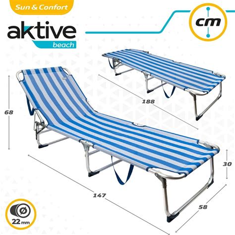 Aktive Beach Posi Es Espregui Adeira Dobr Vel De Alum Nio Conforama