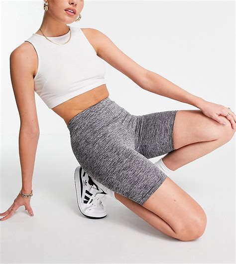 Asos Design Tall Legging Short In Gray Heather Grey Fashion Gone Rogue