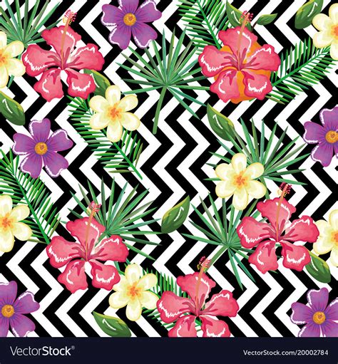 Tropical flower with abstract background desktop Vector Image