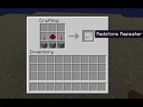 How To Craft A Redstone Repeater In Minecraft Youtube