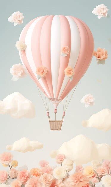 Background Of Whimsical Hot Air Balloon Wedding Invitation Card Balloon