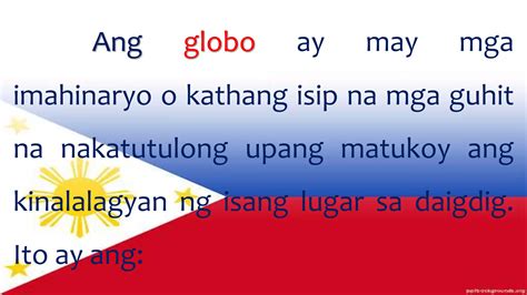 Ang Mga Likhang Guhit Sa Globo Ppt