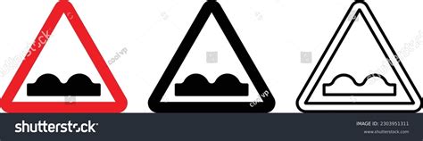 Uneven Road Sign Set Bumpy Road Stock Vector (Royalty Free) 2303951311 ...