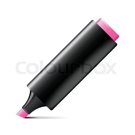 Marker Pen Isolated On White Stock Vector Colourbox