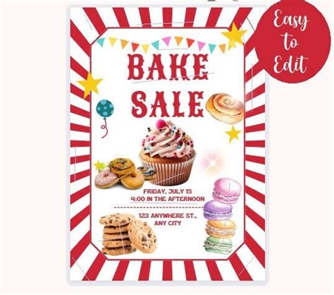 Bake Sale Flyer, Bake Sale, Bake Sale Announcement, Bake Sale ...