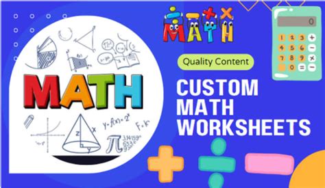 Design Custom Math Worksheets By Faizi Fiverr