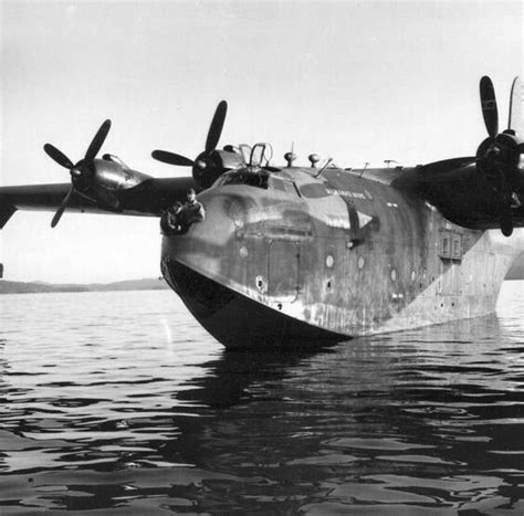 Close Up Of A Blohm Voss BV222 Flying Boat With Visible Crew Members