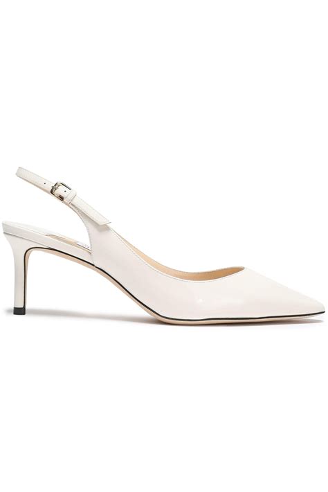 Jimmy Choo Erin 60 Patent Leather Slingback Pumps Off White Lyst