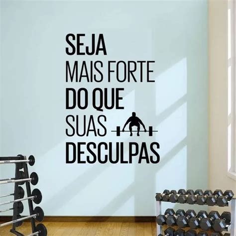 Adesivo De Parede Decorativo Frase Para Academia Frete grátis