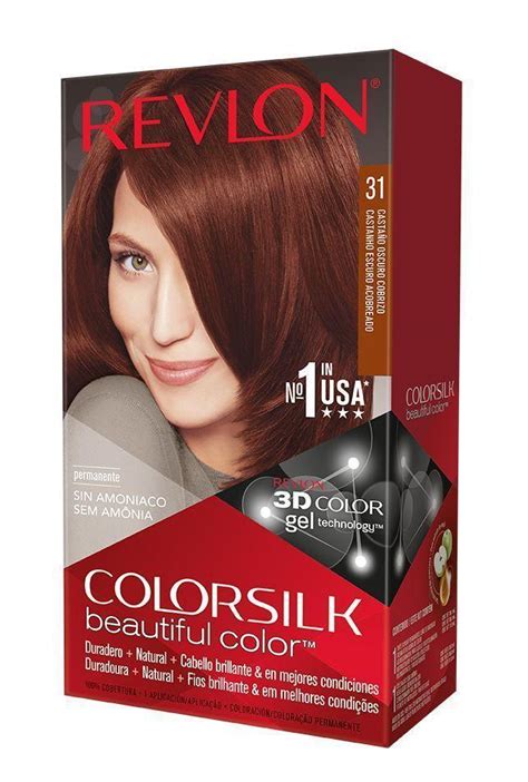 Revlon Colorsilk Sin Amoniaco 31 Castaño Oscuro Cobrizo Ancar 3