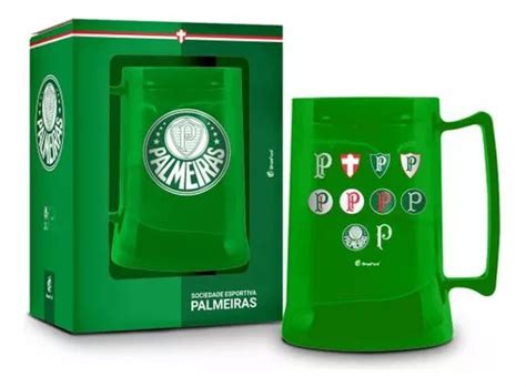 Caneca Palmeiras Gel Congelante Chopeira Cerveja Ml Cor Verde