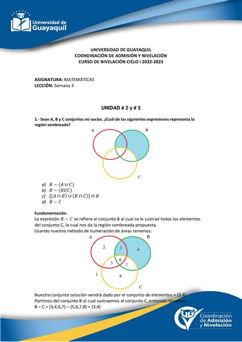 Semana 3 Aaa UNIVERSIDAD DE GUAYAQUIL COORDINACIN DE ADMISIN Y