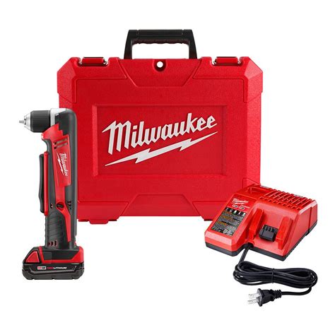 Milwaukee M18 18-Volt Lithium-Ion Cordless 3/8 in. Right Angle Drill ...