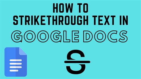 How To Strikethrough Text In Google Docs Youtube