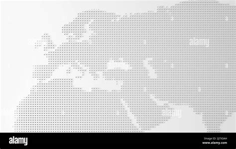 3d Pixel World Europe Map On White Background Digital Dots In The Form