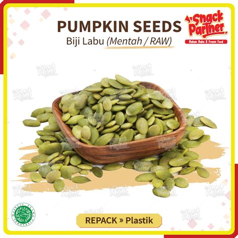 Jual PUMPKIN SEEDS Repack 1 KG RAW Unroasted Biji Labu Kupas Mentah