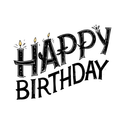 Birthday Text Design Black Png Vector Psd And Clipart With